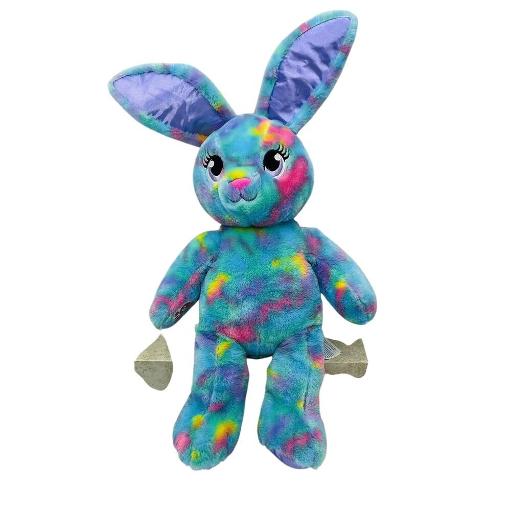Build A Bear Tie Dye Bunny Rabbit Plush with Sound  16"